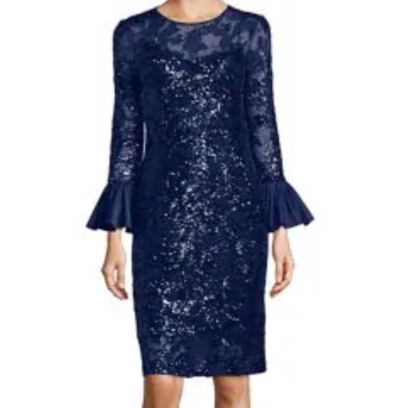 Rickie Freeman for Teri Jon Dresses & Skirts - Rickie Freeman for Teri Jon Navy Sequined Dress